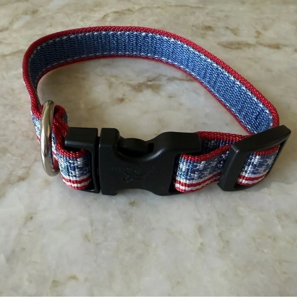 Lupine Pet Dog Collar Stars and Stripes  -  3/4 Inch width‎ NWOT